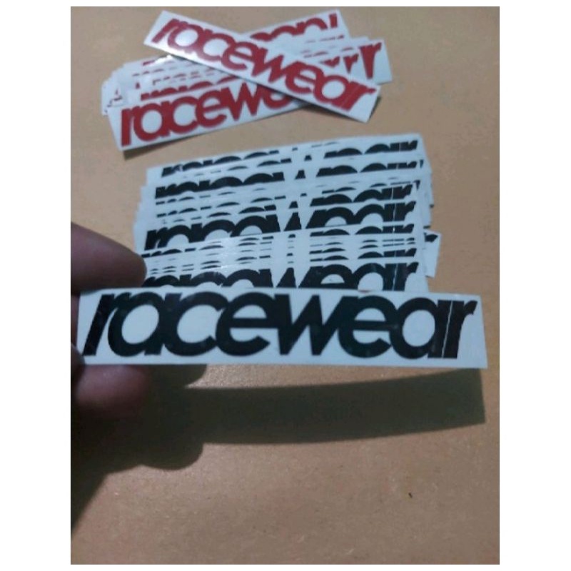 stiker logo racewear cutting kren kekinian COD