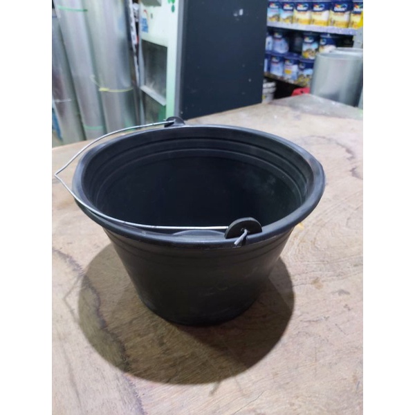 Ember Plastik Kecil Hitam Cor Adukan Semen PVC