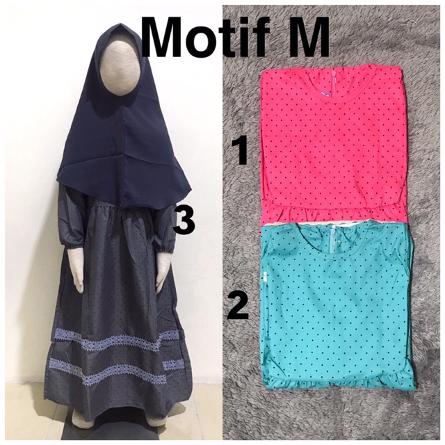 Gamis Anak / Baju Muslim Anak Scuba 1-5 tahun