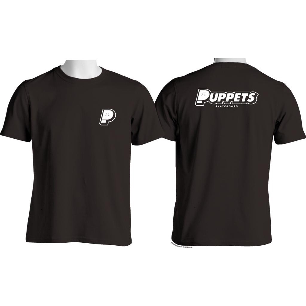 Puppets tshirt P Logo black cotton