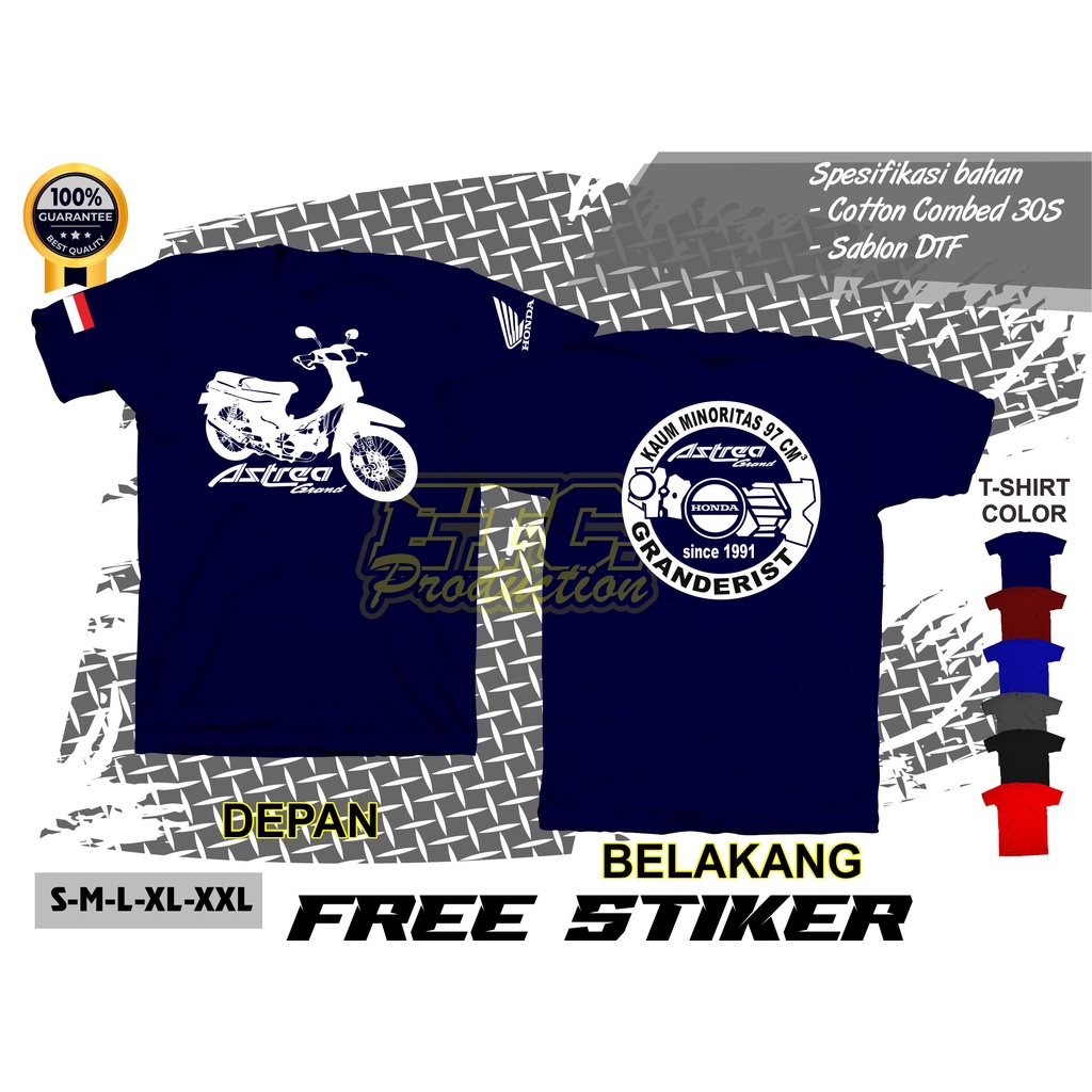 Kaos Motor Honda Astrea Grand|Kaos Otomotif Astrea Grand Bahan Catton Combet 30s | Kaos Astrea Grand