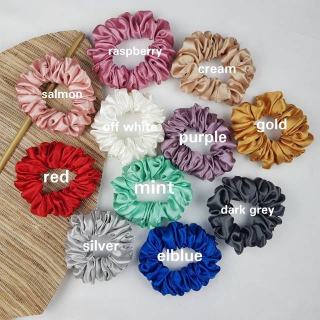 Scrunchie Satin SMALL Scrunchies Ikat Rambut Kunciran Cepolan Murah