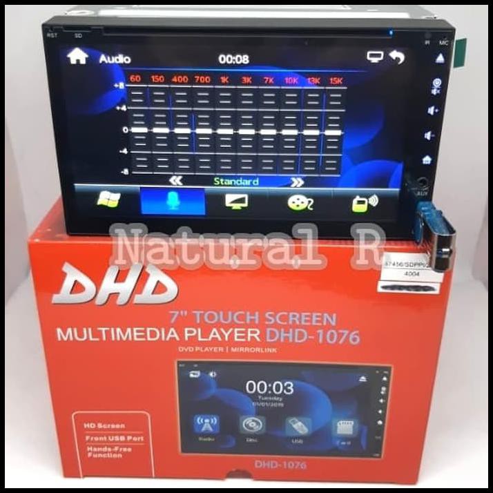 Promo Terbatas Tv Mobil Doubledin Dhd-1076 Fullglass, Mirrorlink