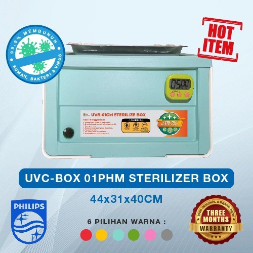 UVC Box sterilizer / box sterilisasi / box sterilisasi UVC philips 8W - timer philips