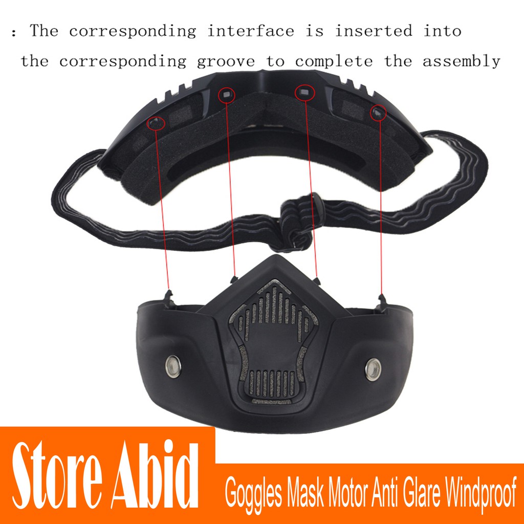 Goggle Mask / Google Masker / Kacamata Masker Motor Retro Windproof