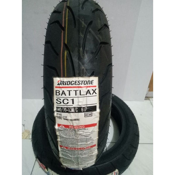 BAN LUAR BRIDGESTONE BATTLAX SC UKURAN 140/70-13 TUBELESS