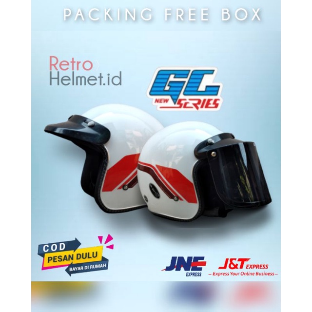 HELM GL SERIES KACA FLAT HONDA JADUL SNI PACKING KARDUS