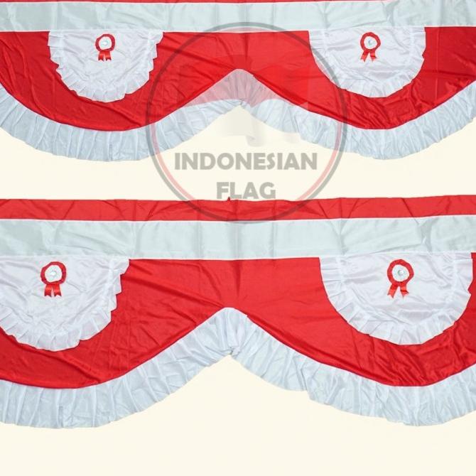 Bendera Merah Putih Rumbai 10 Gelombang 10 Meter