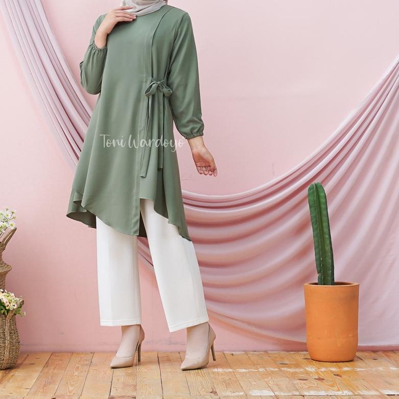 ☺ [] Baju Tunik Rempel/Tunik Wanita/Tunik Murah/Tunik Kekinian/Tunik rok/Atasan rok plisket/Tunik Te