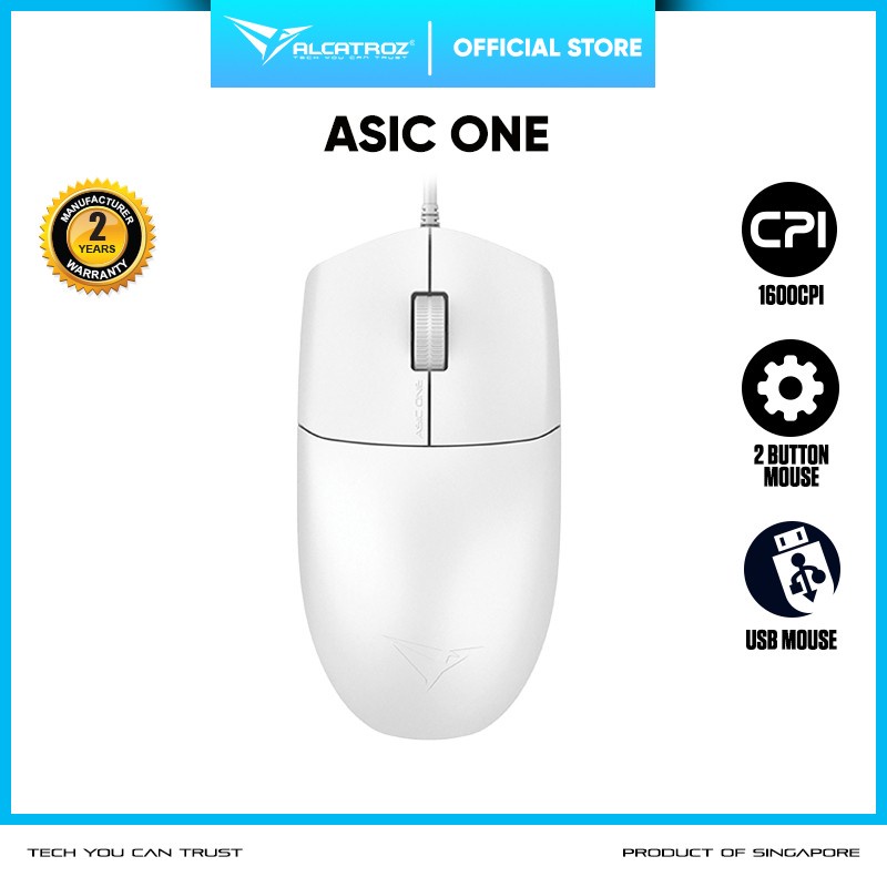 Mouse ALCATROZ ASIC ONE Wired USB 1600CPI - Alcatroz ASIC 1 Mouse