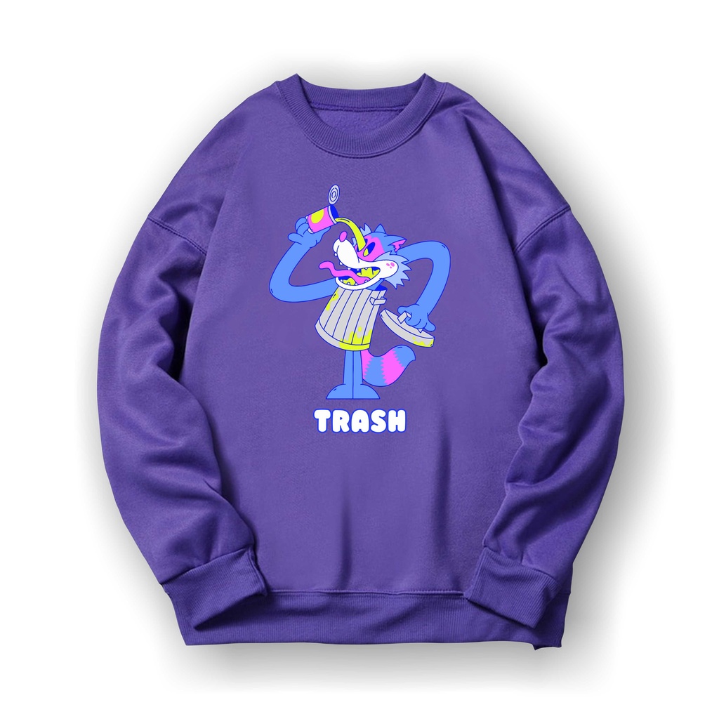 TRASH Sweater Crewneck II TRASH Basic Sweater II Sweatshirt Sz M - XL ( Pria &amp; Wanita / Anak &amp; Dewasa )