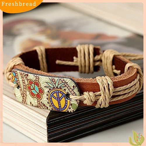 [TERLARIS]Women Men Vintage Punk Style Pyrograph Peace Sign Charm Infinity Bangle Bracelet