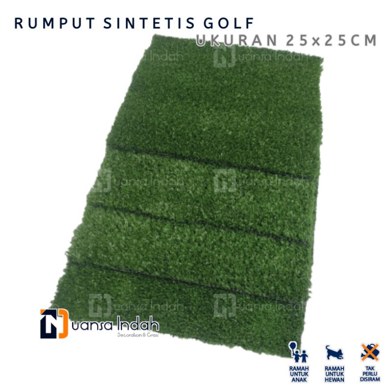 RUMPUT SINTETIS GOLF STANDAR UKURAN 25 CM²