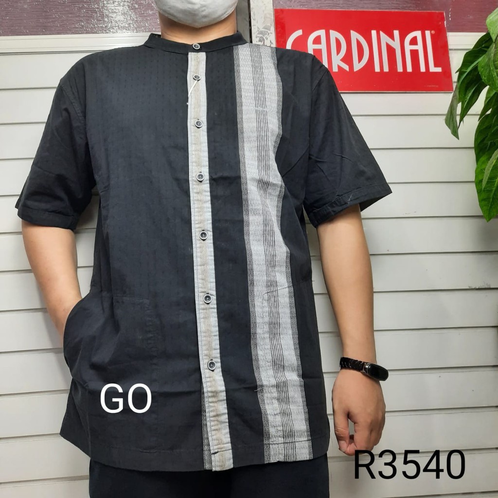 BB BIG SIZE CARDINAL KEMEJA KOKO Taqwa Pakaian Pria Baju Muslim Jumbo Lengan Pendek