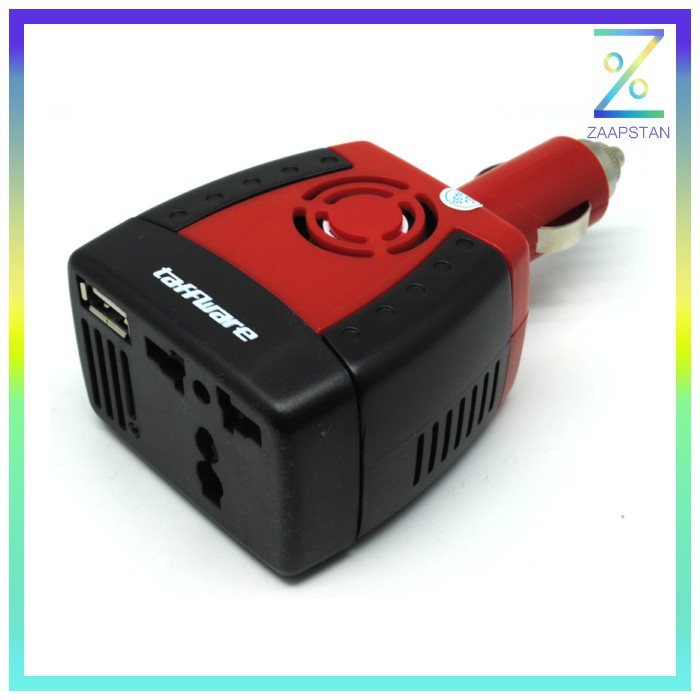 Taffware Power Car Inverter 150W 220V AC EU Plug 5V USB Charger - T150