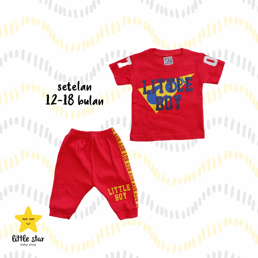 Tombogem Setelan Anak Cowok | Set Baju Kaos Celana Bayi Laki