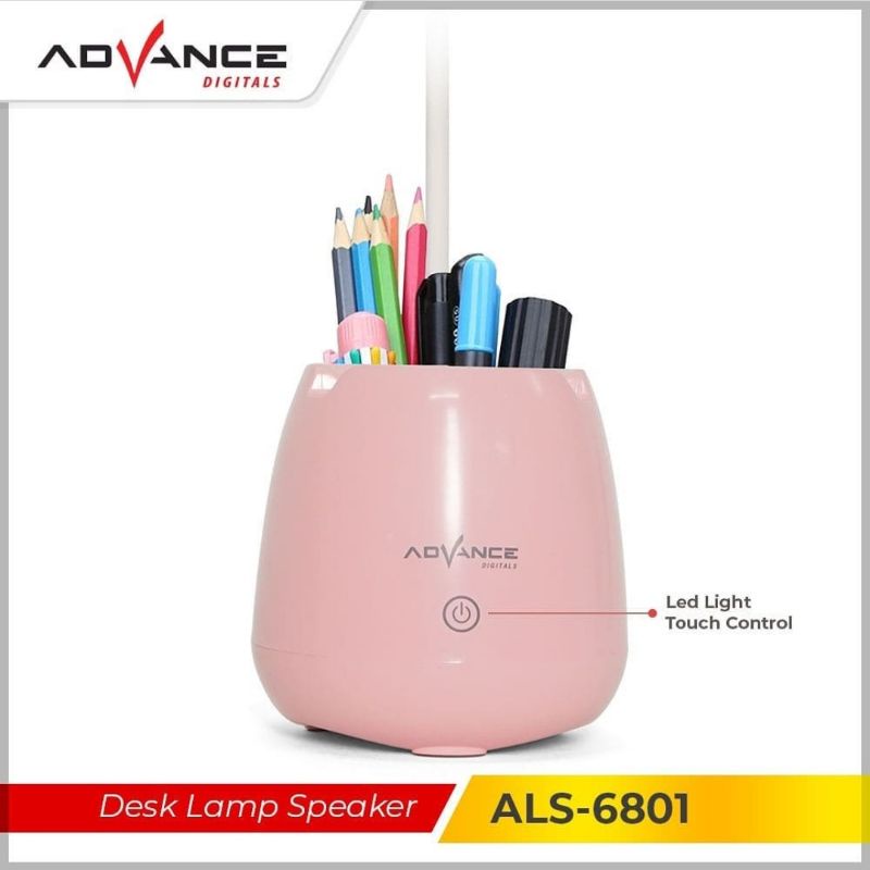 Advance Lampu Belajar + Speaker Bluetooth Portable / Desk Lamp Speaker ALS 6801