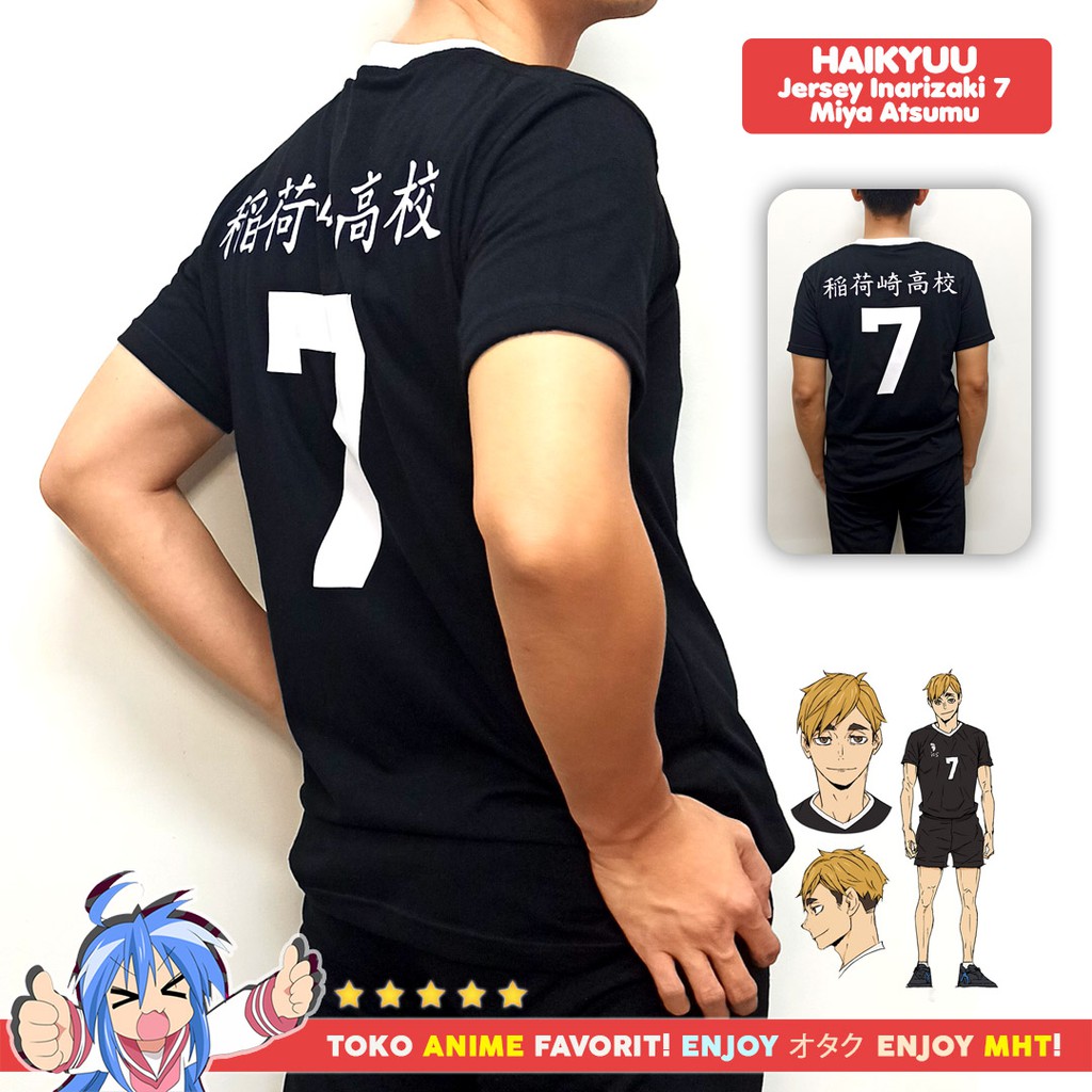 Kostum Cosplay Anime Haikyuu Jersey Inarizaki No. 7 Miya Atsumu