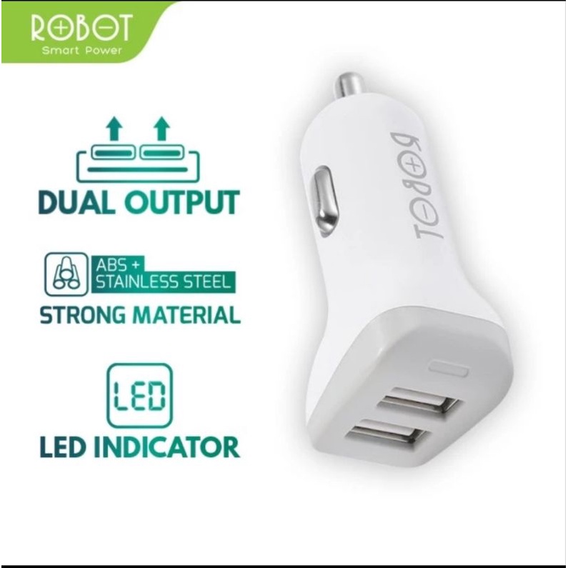 ROBOT Car Charger Dual Output RT-C06 - Garansi Resmi 1 Tahun