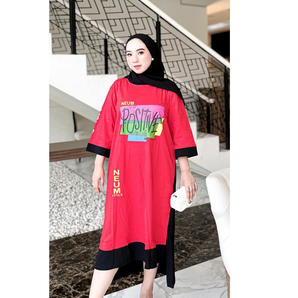 LANGSUNG ATC.. Long Tunik terbaru modern kekinian 2022 Tunik Panjang bahan Kaos utk remaja & Dewasa 