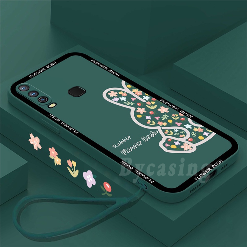 Casing Silikon Huawei Y6P Y7A Nova 5T Nova 3i Nova 7i Y6 Pro Y7 Pro 2019 Y9S P30 Lite Motif Kelinci Bunga