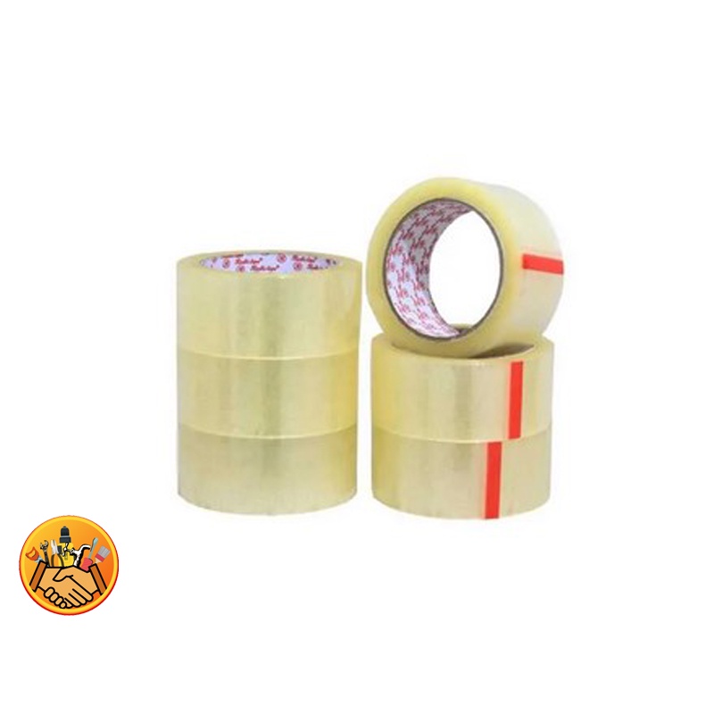 

Lakban Bening Isolasi Selotip Clear Tape 45mm 90 yard Daya Lengket Kuat