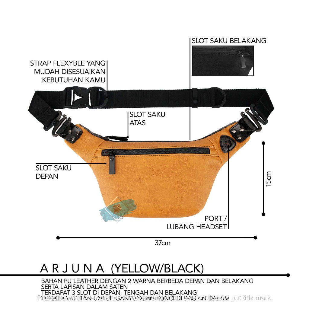 ARJUNES Waistbag Tas Edisi Hangout Pria Dan Wanita Tersedia 5 Warna