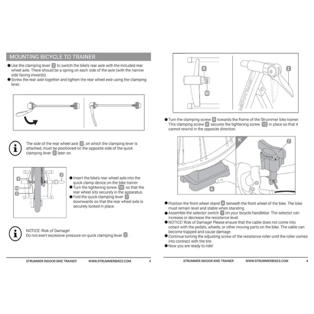BIKE TRAINER STRUMMER BT-9 WITH REMOTE AND QR