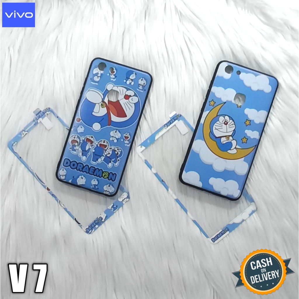 Case Vivo V7 Softcase Fuze + Tempered Glass