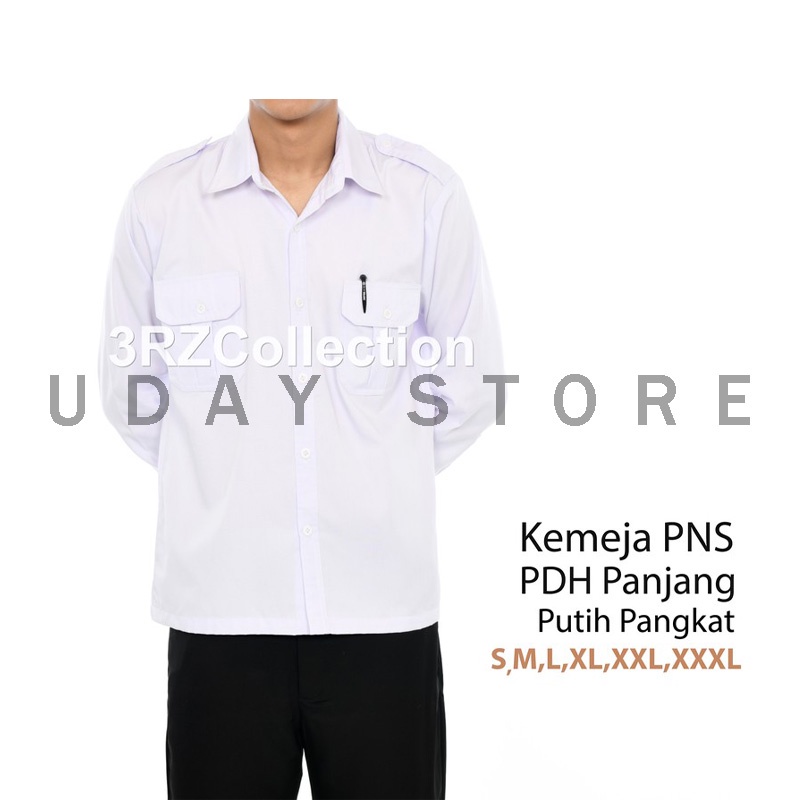 Kemeja Putih Pns Baju Pdh Putih Baju Atasan Putih Pns Pria Lengan Panjang Seragam Putih PNS Lengan P