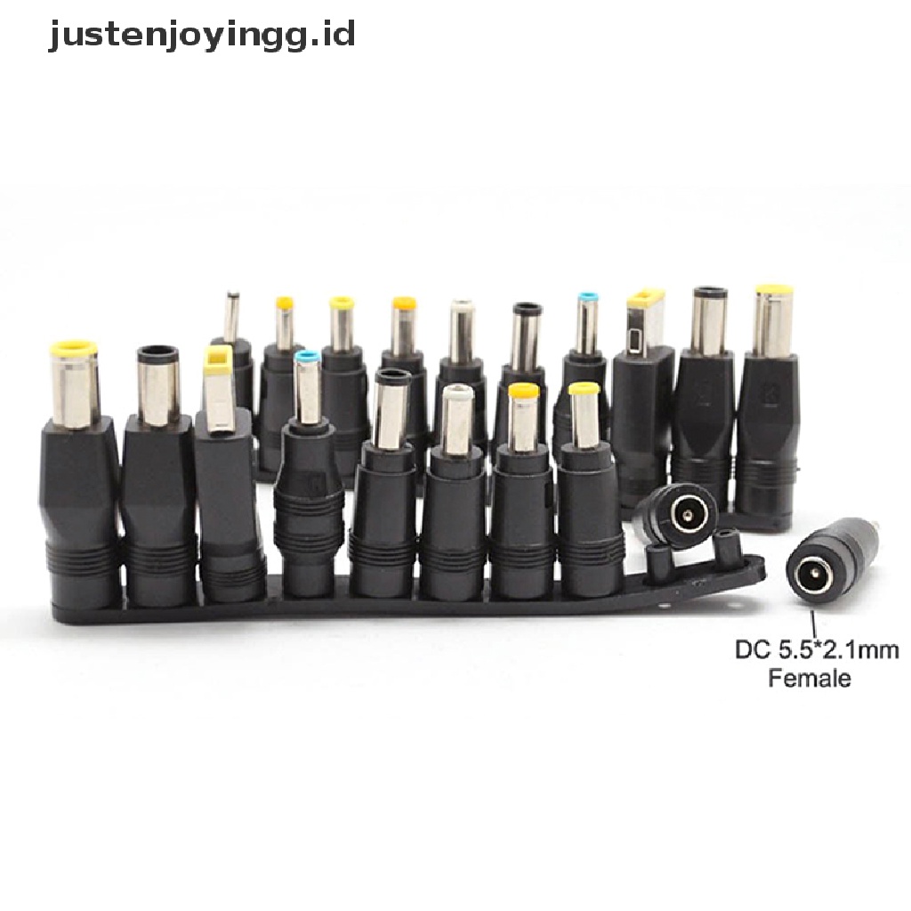 // justenjoyingg.id // Tips Universal Jack DC 5.5mmx2.1mm Connectors Charger Converter Laptop Adapter ~