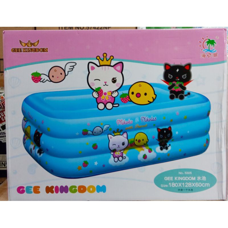 kolam renang tiup mikoko gee kingdom pool 180cm 3305