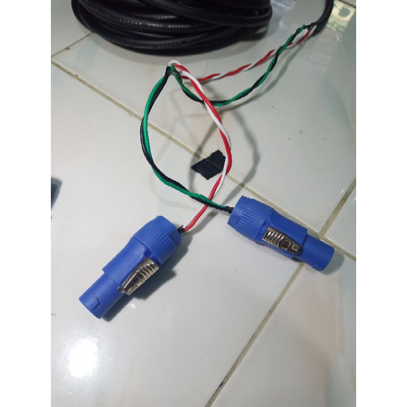 kabel speaker isi 4 panjang 10m sudah lengkap dengan speakon