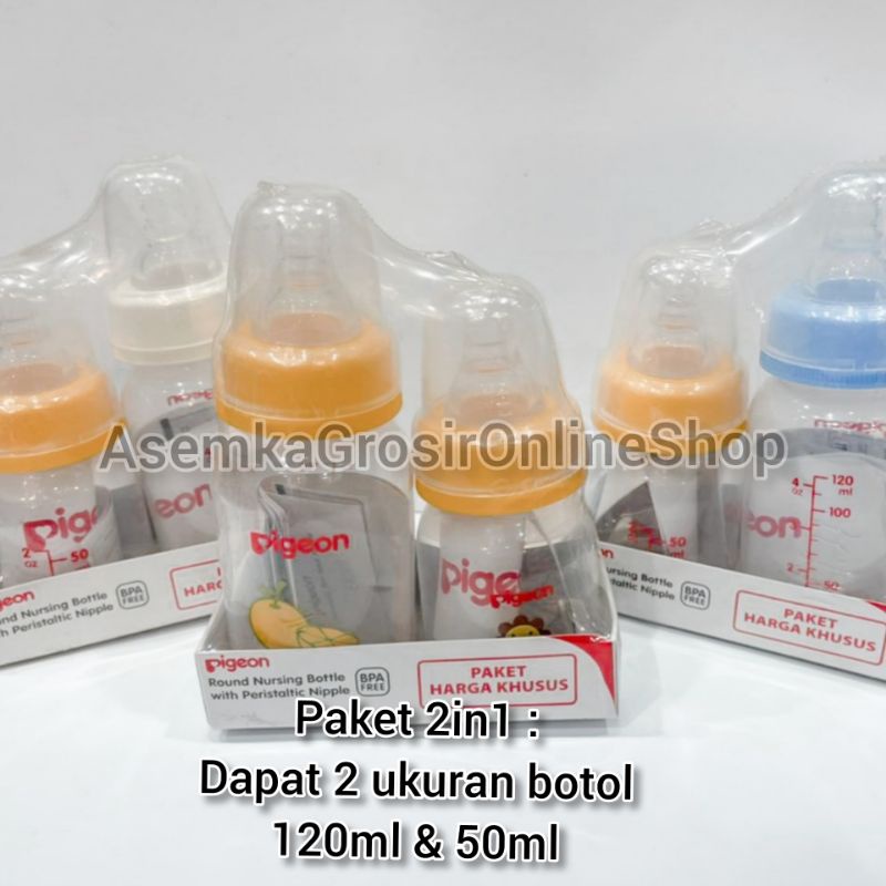 ORIGINAL ASLI BOTOL SUSU PIGEON 50ML SLIMNECK