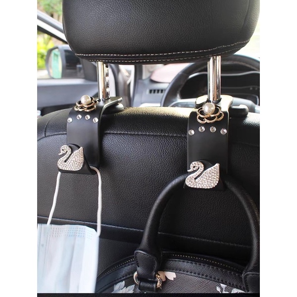 gatungan tas hook gantungan tas angsa swan bunga  blink  HOOK HANGER BLING // Gantungan Tas Holder Organizer Barang Mobil