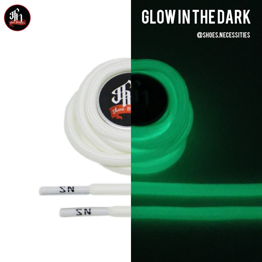 GLOW IN THE DARK ROPE / ROUND - Tali Sepatu - Shoelaces - Laces 100CM &amp; 120CM