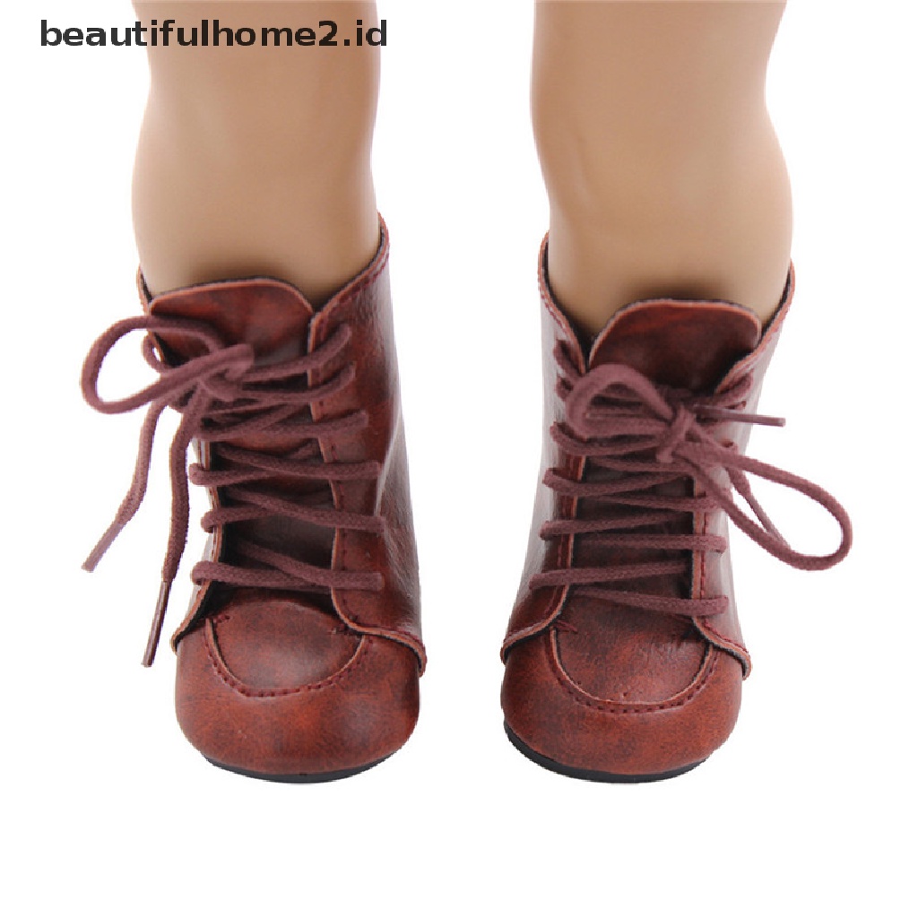 (Beautifulhome2) Buku Literatur Klasik Bahasa MandarinId Mainan Sepatu Boots Kulit Pu Untuk Boneka American Girl 18 &quot;