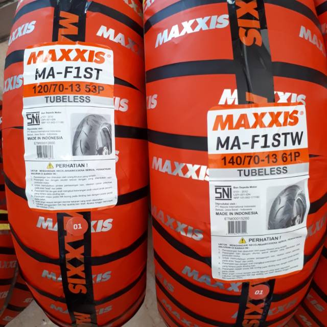 Paket Sepasang Ban Maxxis MA - F1ST / Victra S98ST Yamaha NMax ukuran 120/70 - 13 dan 140/70 - 13