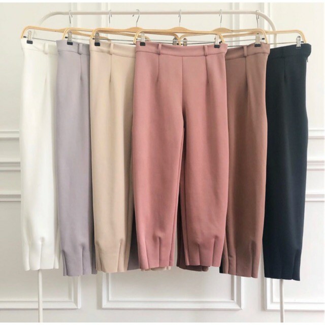 Jual CELANA HIGH WAIST BAHAN SCUBA KERUT BAWAH/CELANA SCUBA PENSIL/GUMY