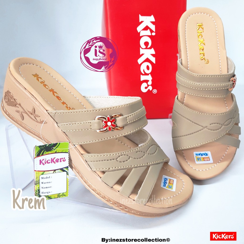 WEDGES SANDAL WANITA KICKERS TERLARIS KODE SLP17 MURAH GROSIR