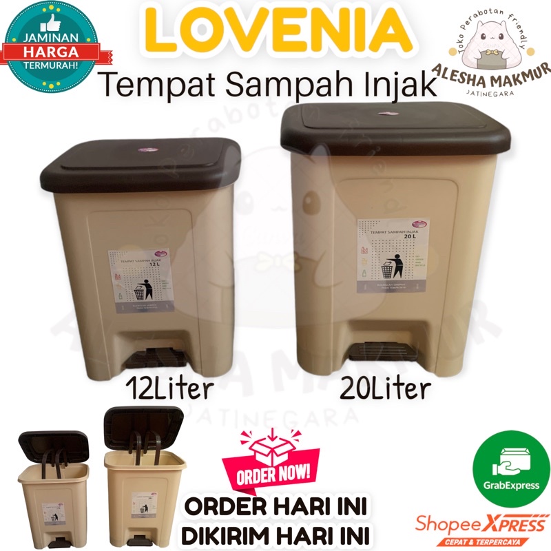Tempat Sampah Injak 12 - 20 liter / Tempat Sampah Injek -LOVENIA