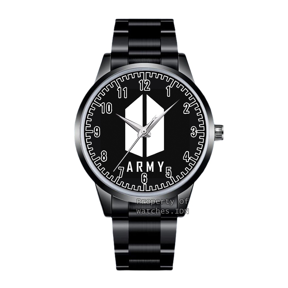 Jam Tangan K-Pop Cewek Rantai Stainless Fashion Termurah Army