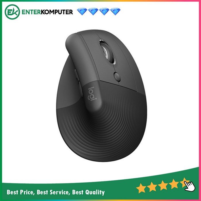 Logitech Lift Vertical Ergonomic Mouse - Graphite