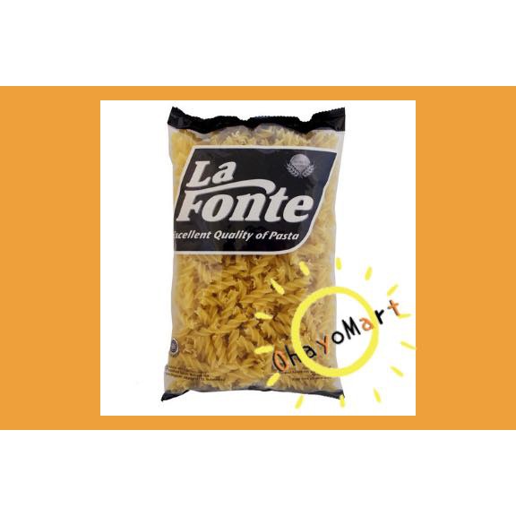 La Fonte Pasta Fusilli / pasta spiral / mie kering 500grm