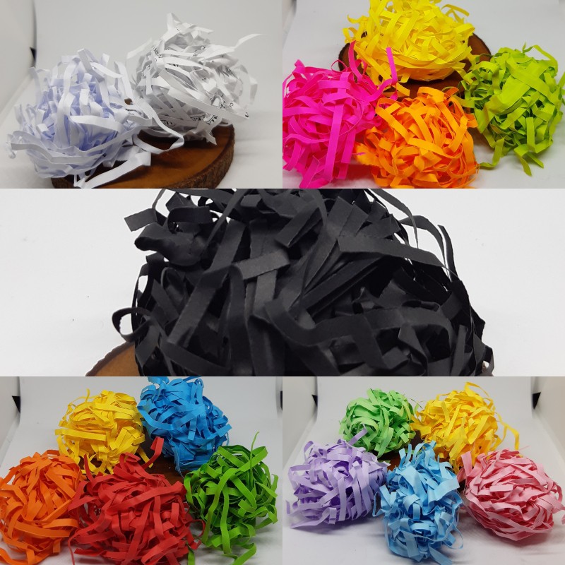 

TERMURAH Shredded Paper Ukuran 1gr | Kertas Cacah | Serut | Potong | Gift Box Filler | Warna Lengkap