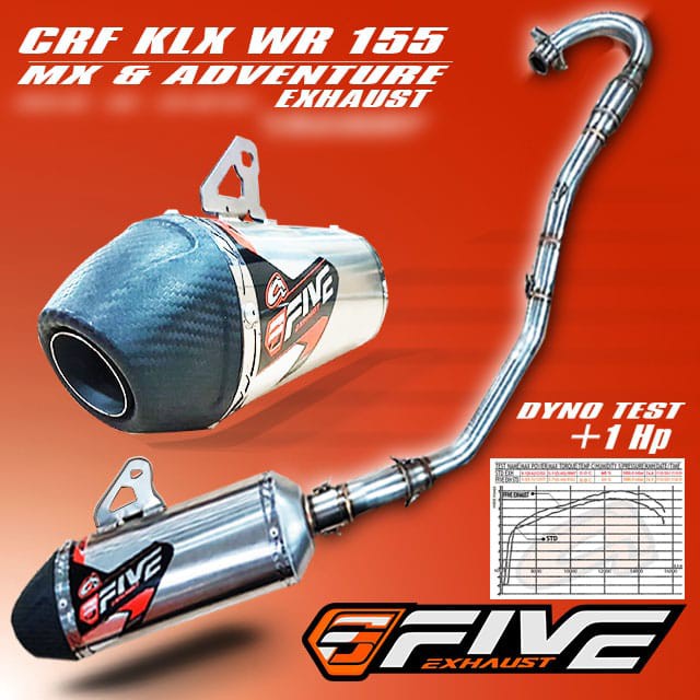 KNALPOT F5 UB KLX 150 AHRS knalpot ahrs KLX 150 bore up power boom knalpot bore up CRF 150 AHRS