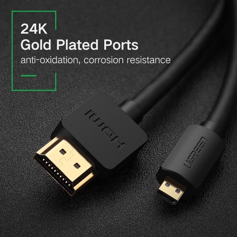 UGreen Kabel Adapter Micro HDMI to HDMI Male 1.5M - 30102 - Black