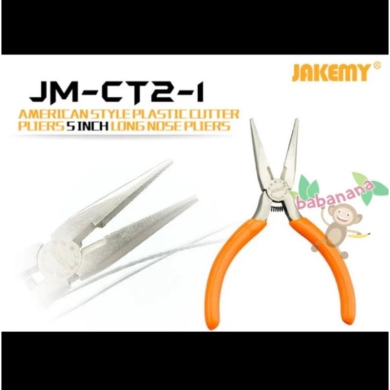 Jakemy JM-CT2-1 tang lancip 5inch cutting pliers potong mini