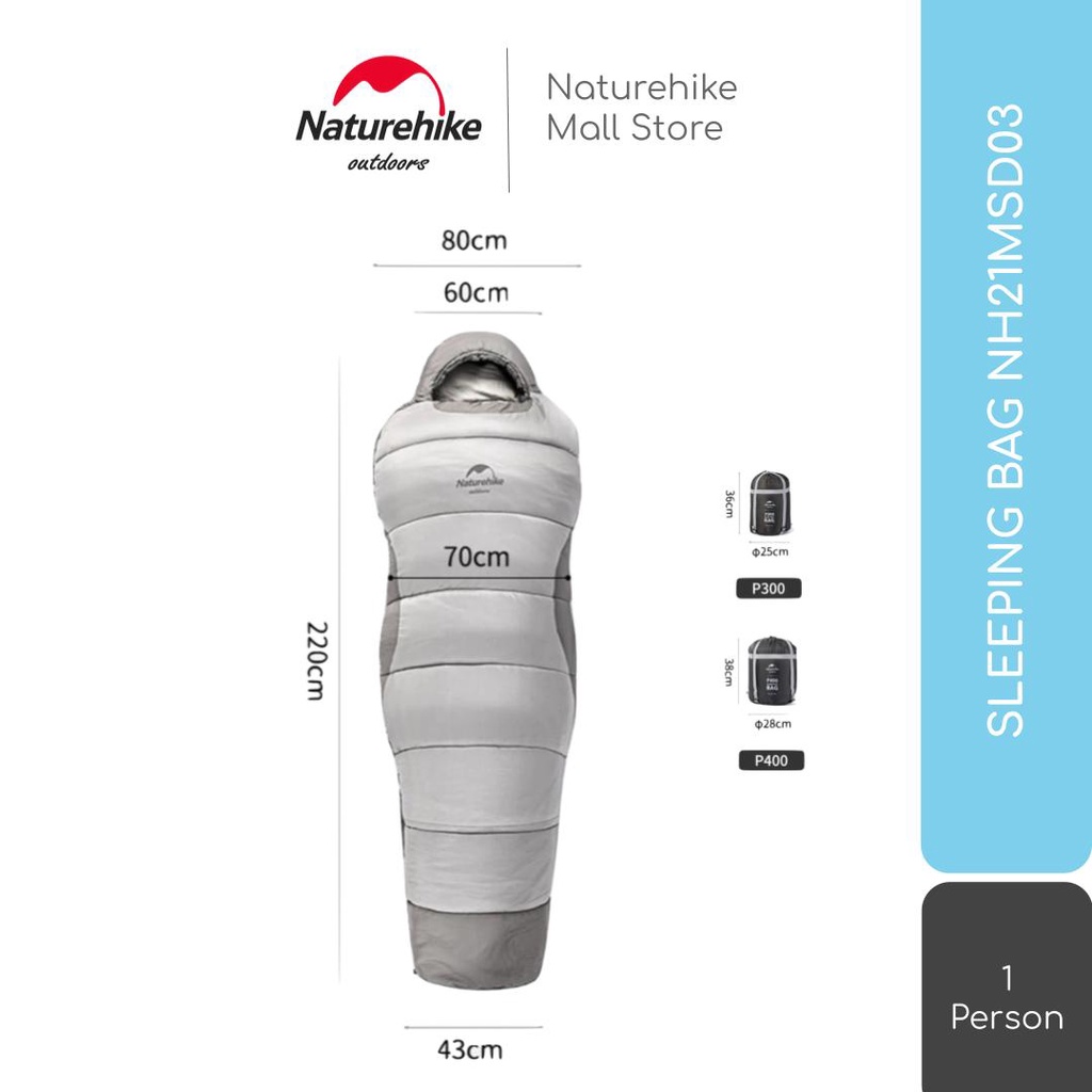 SLEEPING BAG / KANTONG TIDUR CAMPING GUNUNG NATUREHIKE NH21MSD03