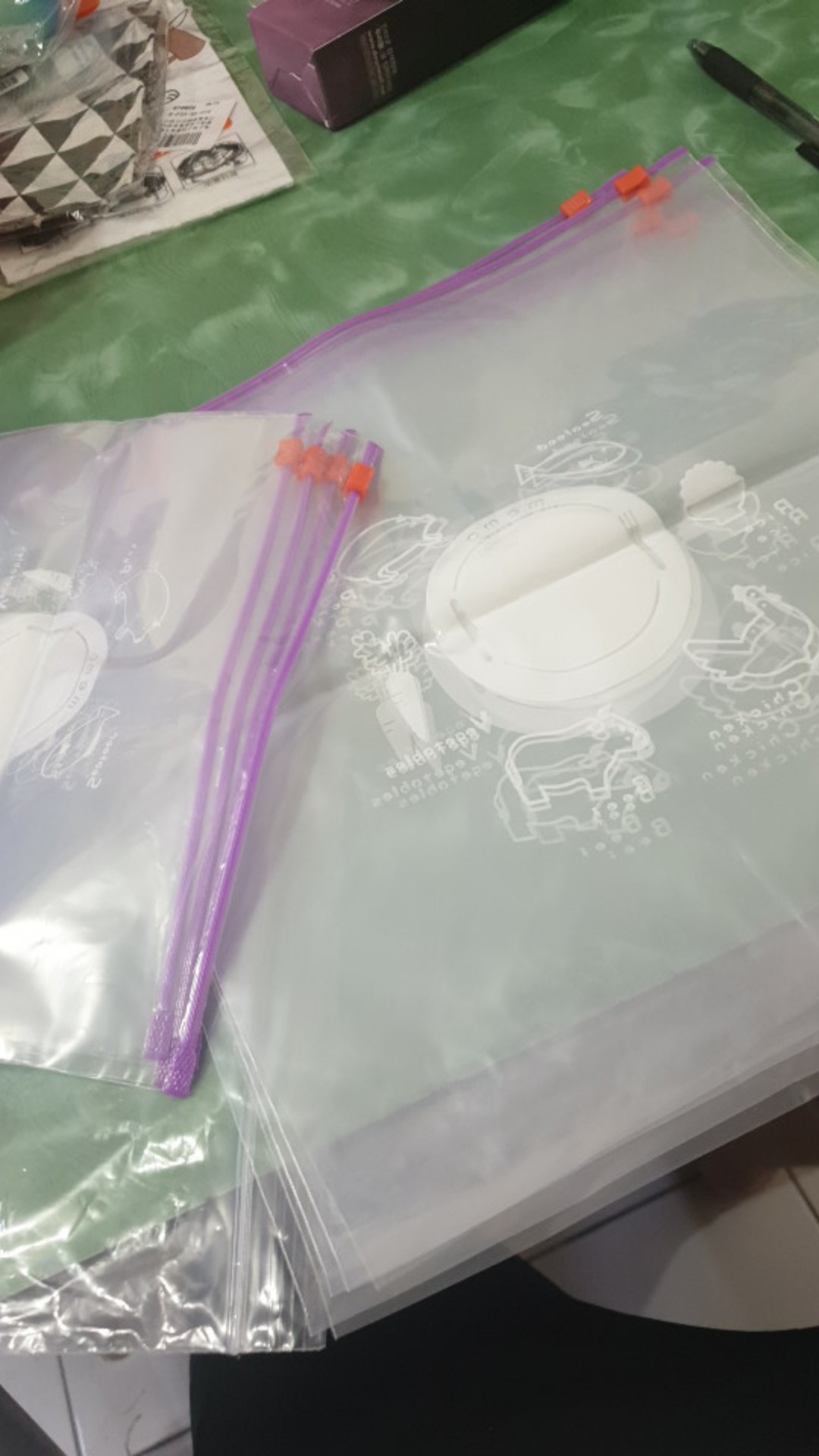 10pcs Kantong Plastik Zip-locked Reusable Untuk Makanan / Buah